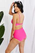 Light Gray Take A Dip Twist High-Rise Bikini in Pink Swimwear