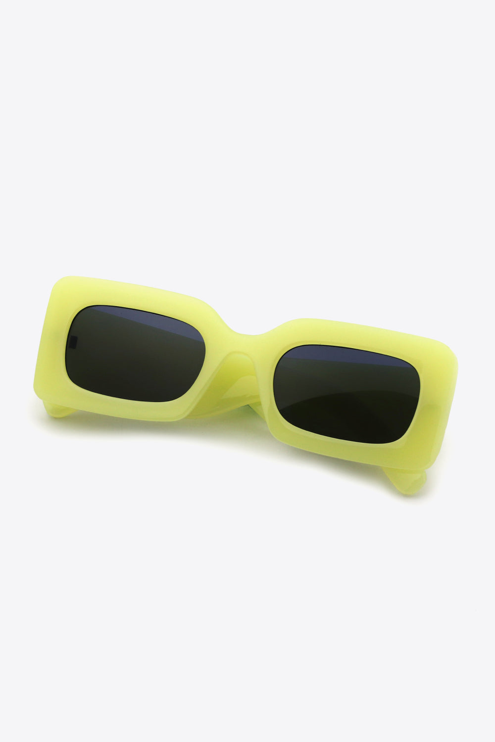 White Smoke First Of All Polycarbonate Frame Rectangle Sunglasses Sunglasses
