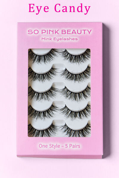 Misty Rose SO PINK BEAUTY Mink Eyelashes 5 Pairs Valentine's Day