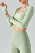 Light Gray Mind Over Matter Ribbed Faux Layered Halter Neck Cropped Sports Top activewear