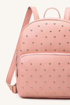 Pink Studded PU Leather Backpack Handbags
