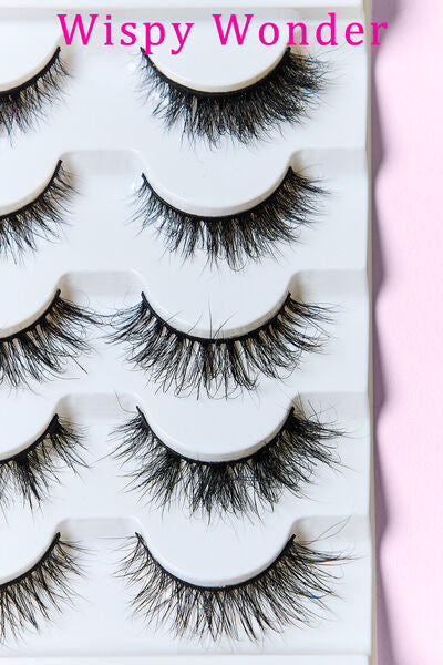 Lavender SO PINK BEAUTY Mink Eyelashes Variety Pack 5 Pairs Valentine's Day