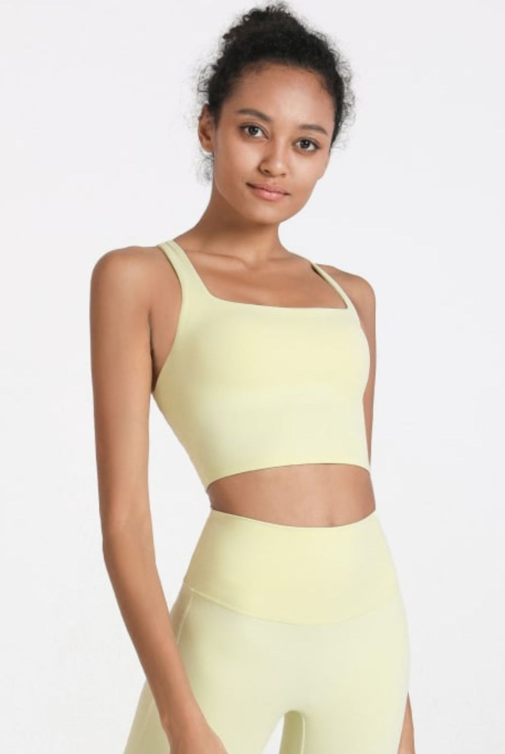 Beige Never Miss Crisscross Open Back Cropped Sports Cami activewear