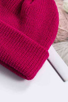 Lavender Cozy Rib-Knit Cuff Beanie Winter Accessories