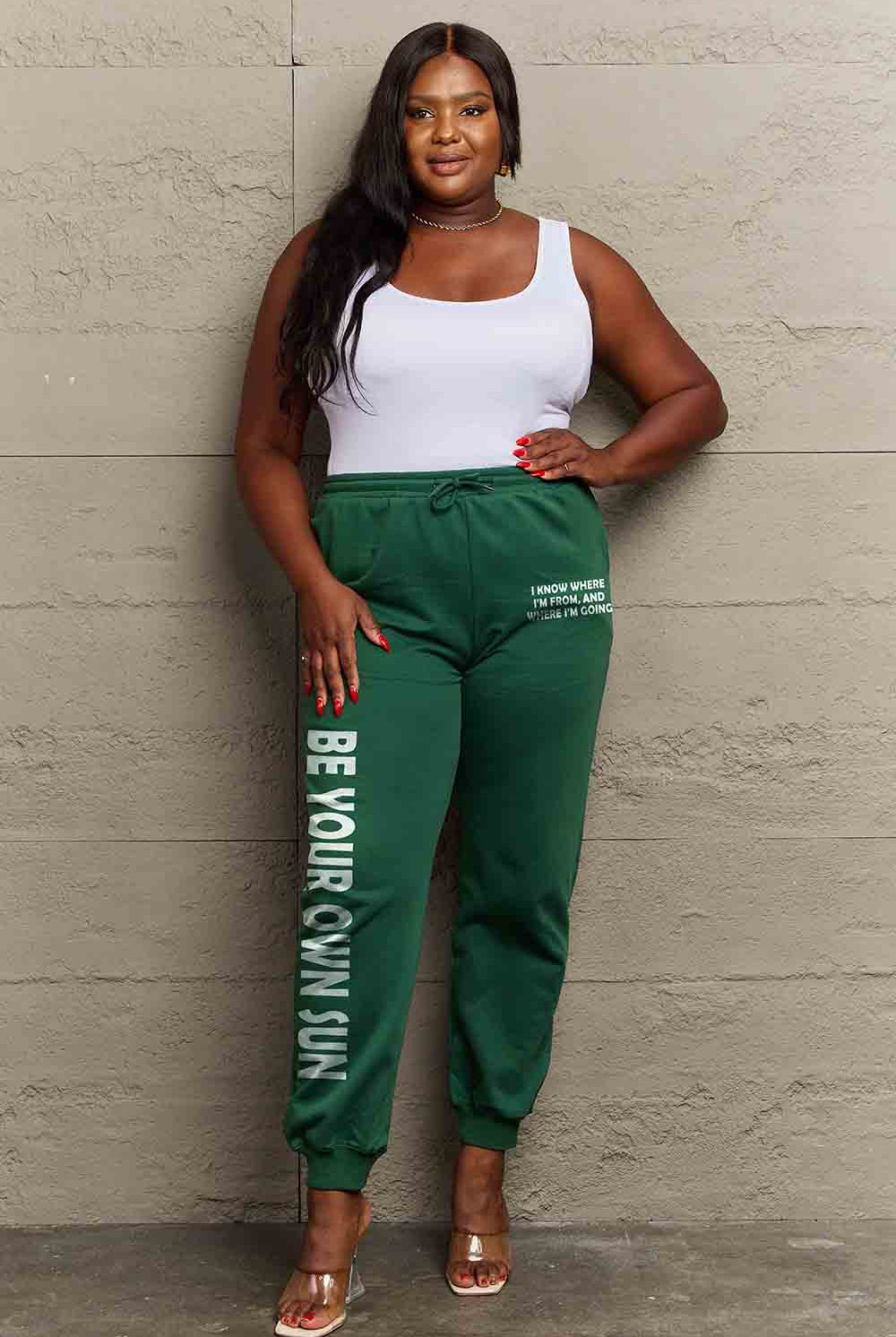 Rosy Brown BE YOUR OWN SUN Graphic Sweatpants Sweatpants