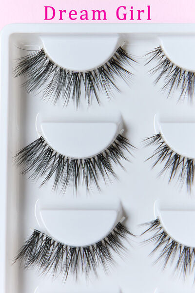 Light Gray SO PINK BEAUTY Faux Mink Eyelashes 5 Pairs Valentine's Day