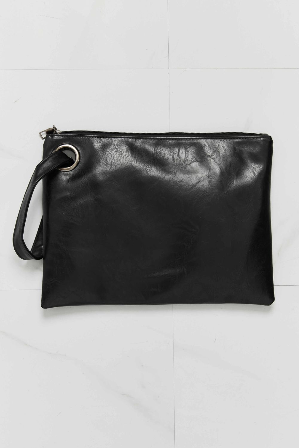 Dark Slate Gray Looking At You PU Leather Wristlet