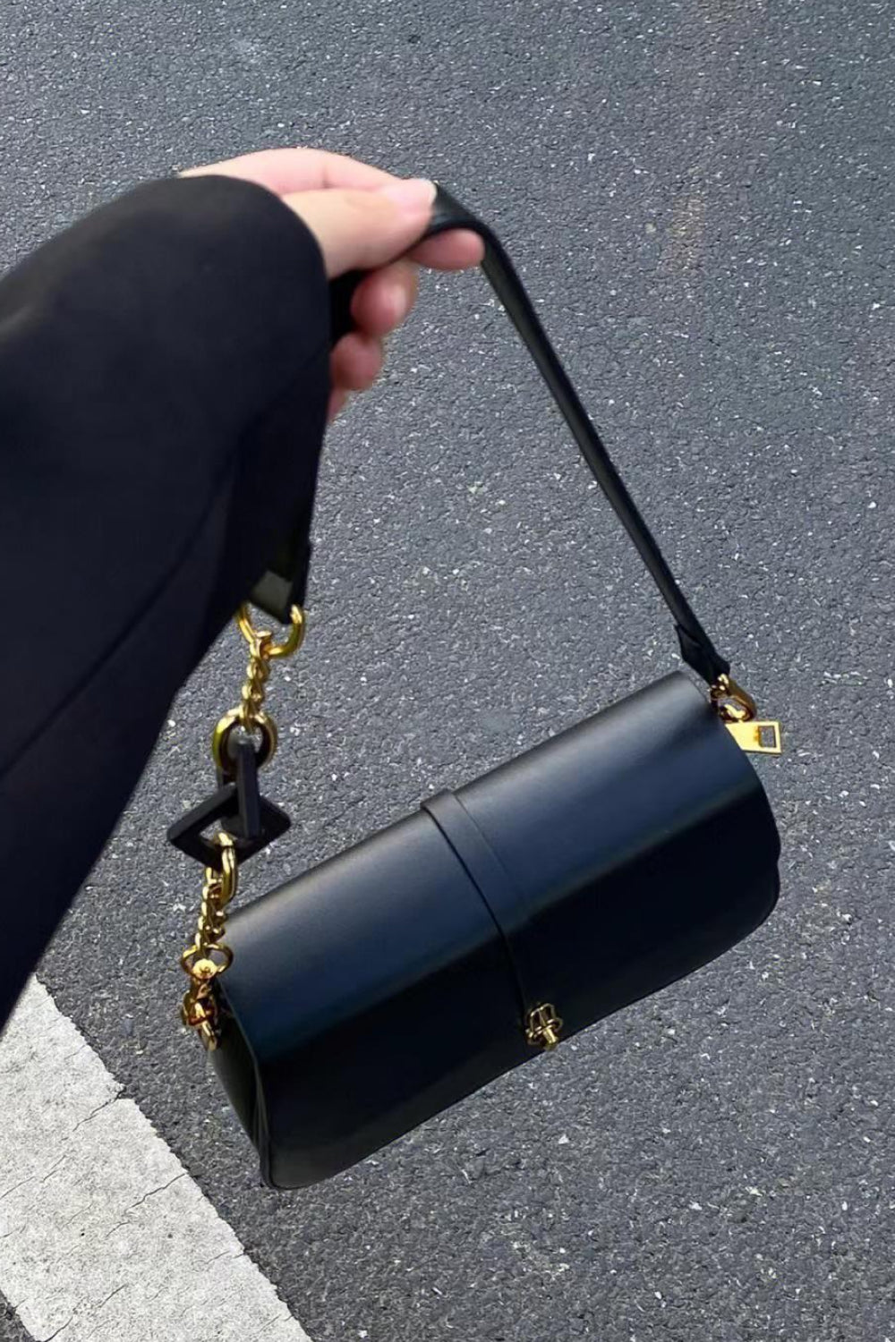 Dim Gray Adored PU Leather Shoulder Bag Handbags