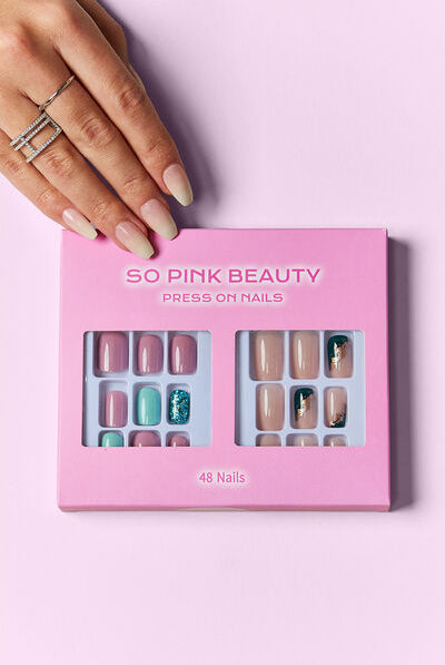 Thistle SO PINK BEAUTY Press On Nails 2 Packs Valentine's Day
