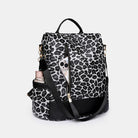 White Smoke Leopard PU Leather Backpack Bag Trends