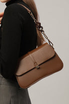 Gray Adored PU Leather Shoulder Bag Handbags