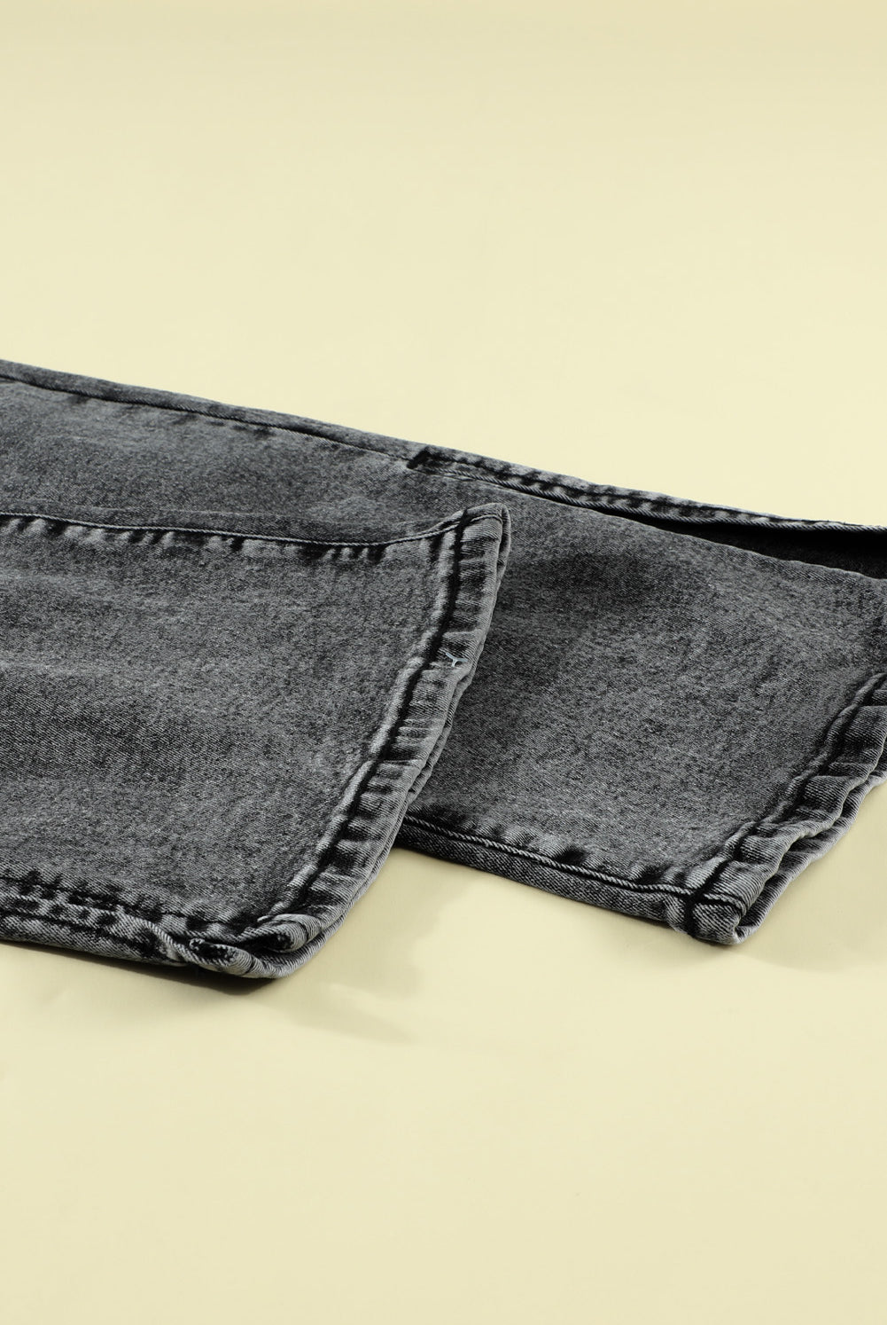 Dark Slate Gray Slit Flare Jeans Denim