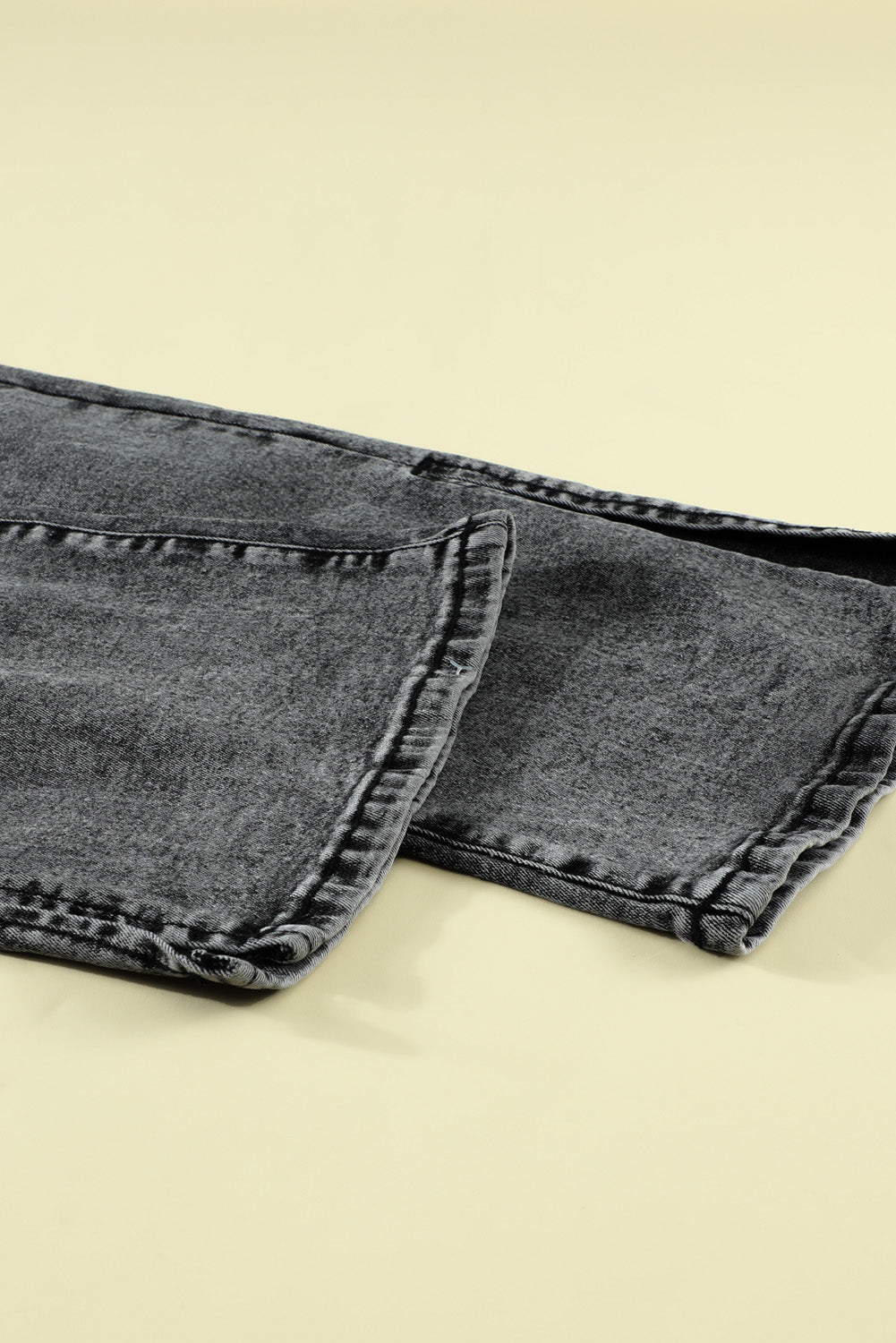 Dark Slate Gray Slit Flare Jeans Denim