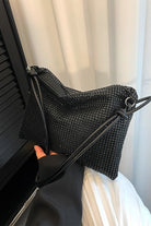 Dark Slate Gray Glitter PVC Shoulder Bag Clothing