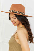 Antique White Fame In The Wild Leopard Detail Fedora Hat Trends