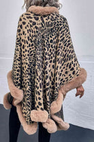 Gray Leopard Open Front Poncho Trends