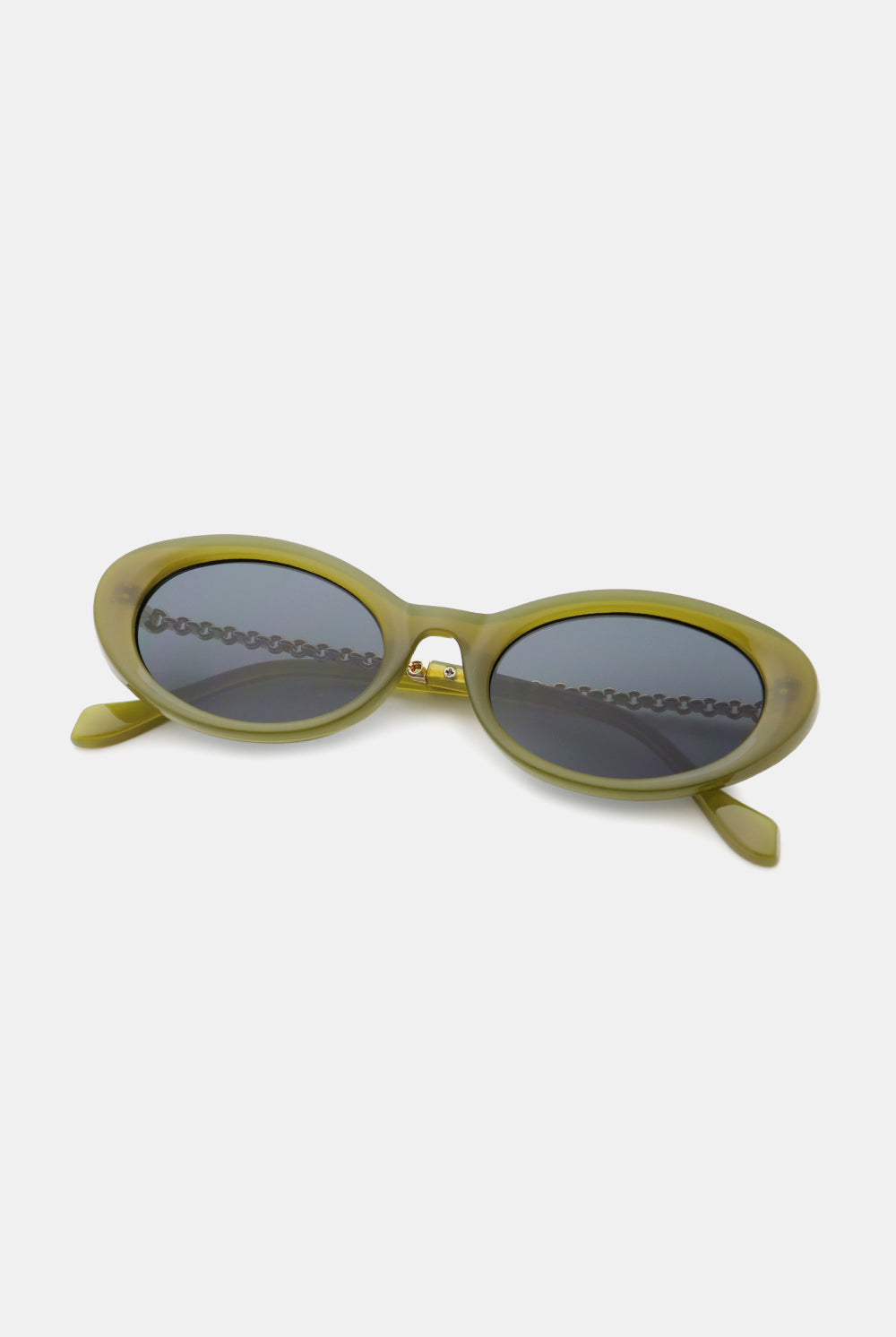 White Smoke Polycarbonate Frame Cat-Eye Sunglasses Clothing