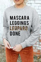 Gray Casual Weekend Letter Graphic Sweatshirt Sweatshirts
