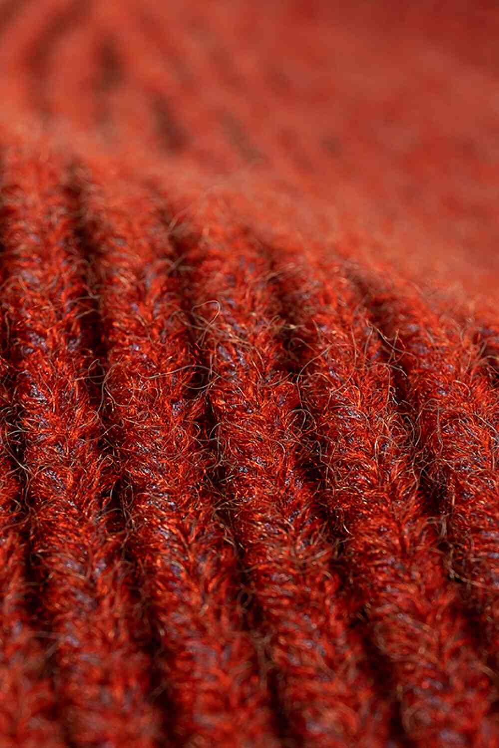 Brown NEWYORK Patch Rib-Knit Cuffed Beanie Winter Accessories