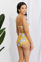 Light Gray Marina West Swim Take A Dip Twist High-Rise Bikini in Mustard Swimwear