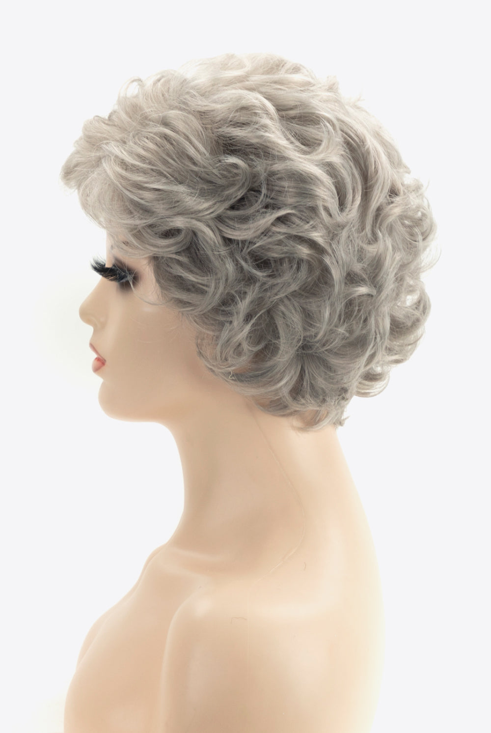 Antique White Synthetic Curly Short Wigs 4'' Wigs