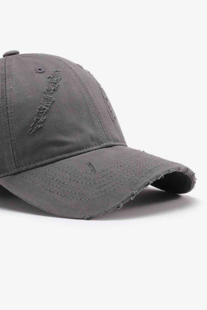 Lavender Basic Distressed Adjustable Baseball Cap Hats