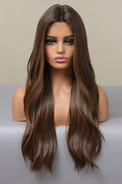 Dark Gray Beach Bum 13*2" Lace Front Wigs Synthetic Long Wave 26" Heat Safe 150% Density- Brown Wigs