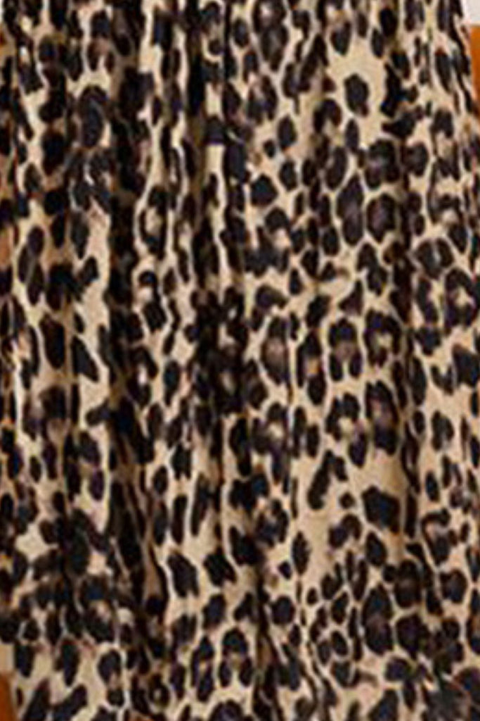 Black Plus Size Leopard Print Midi Skirt Plus Size Clothes