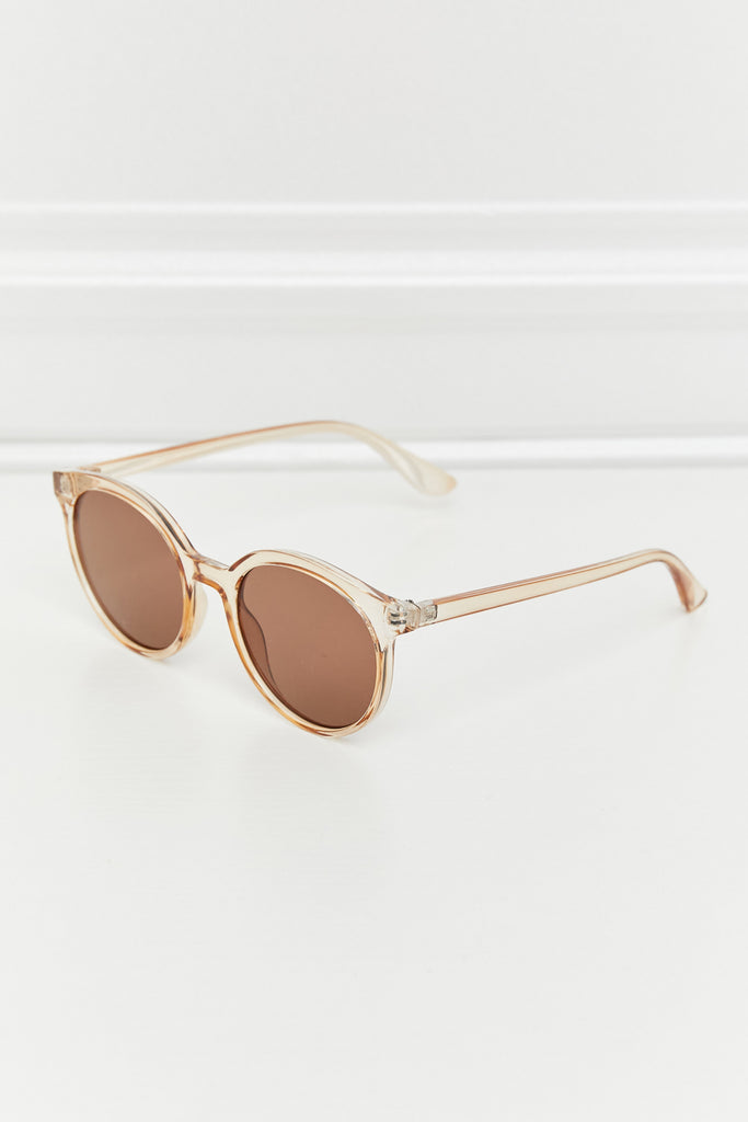 Lavender Round Full Rim Polycarbonate Frame Sunglasses Accessories