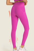 Violet Red High-Rise Wide Waistband Pocket Yoga Leggings activewear
