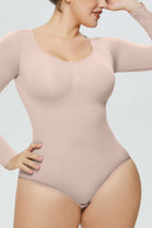 Light Gray Long Sleeve Shaping Bodysuit