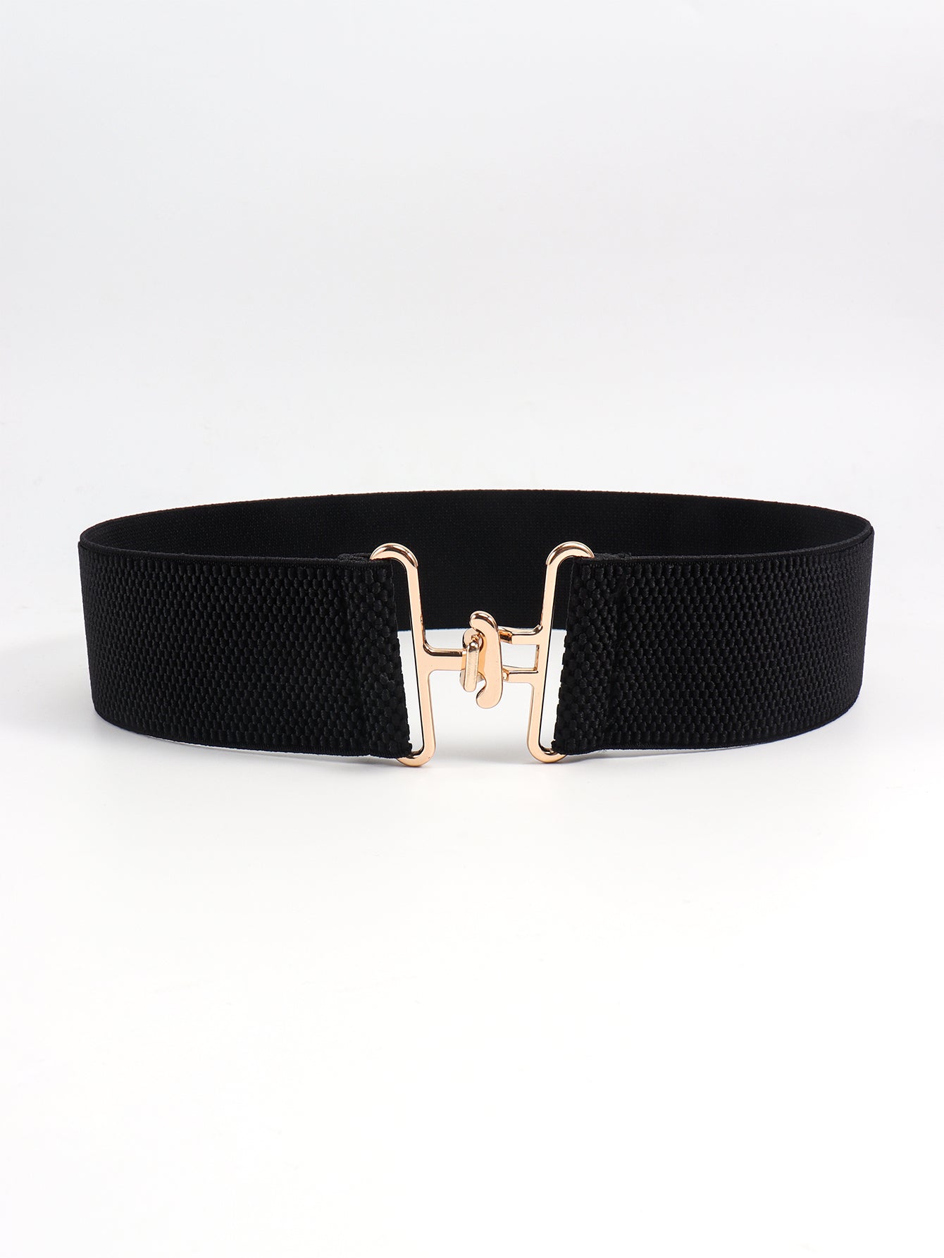 Black Timeless Classic Elastic Wide Belt Belts