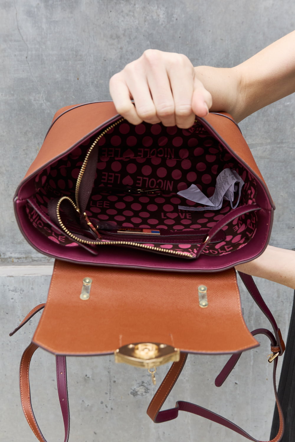 Dark Gray Nicole Lee USA Python 3-Piece Bag Set Handbags