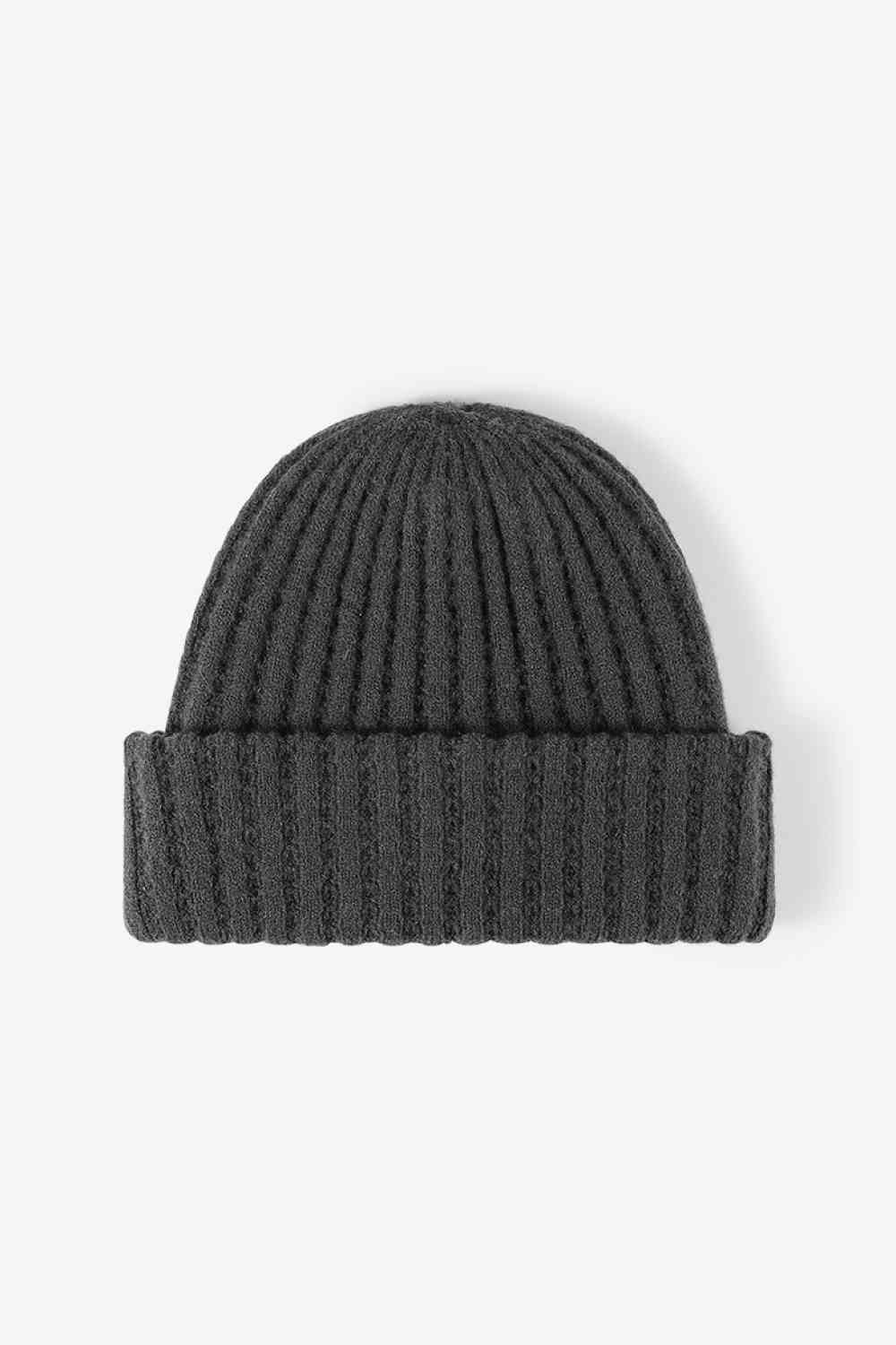 White Smoke Wide Rib Beanie Winter Accessories