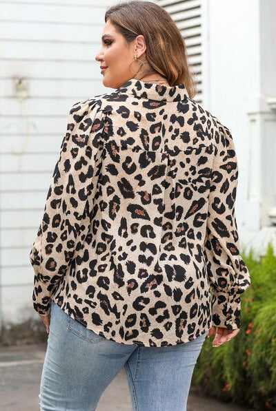 Light Gray Plus Size Printed Long Sleeve Shirt Trends