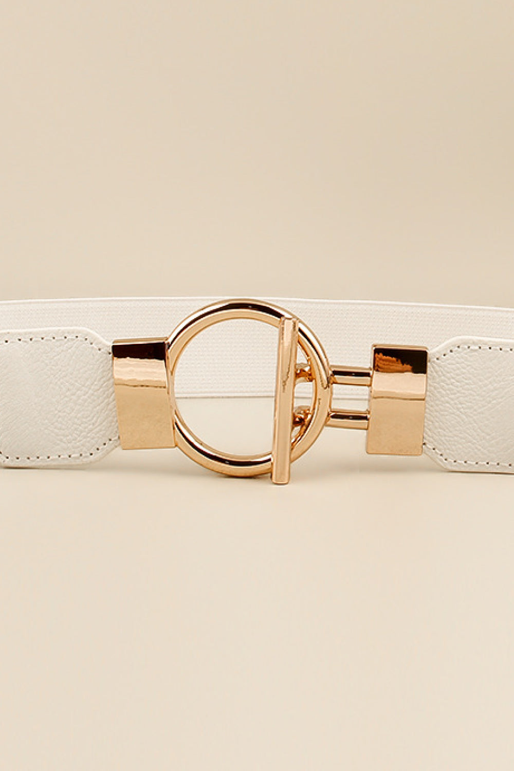 Wheat Circle Shape Buckle Zinc Alloy Buckle PU Leather Belt Clothing