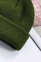 Light Gray Cozy Rib-Knit Cuff Beanie Winter Accessories