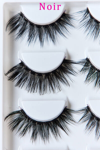 Light Gray SO PINK BEAUTY Faux Mink Eyelashes 5 Pairs Valentine's Day