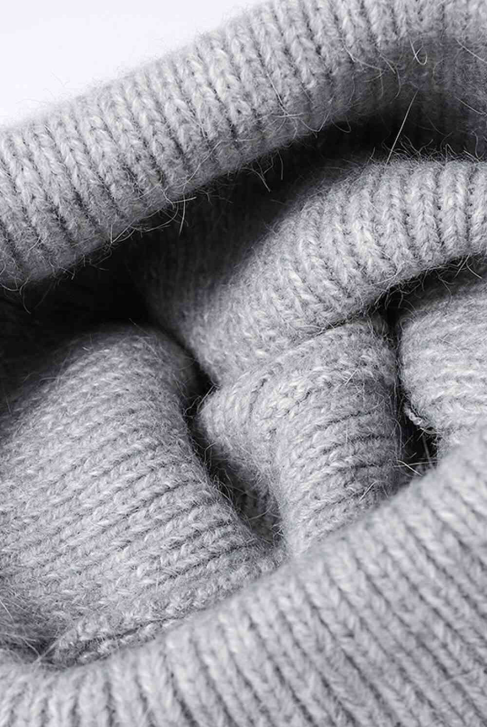 Gray M Rib-Knit Cuff Beanie Winter Accessories