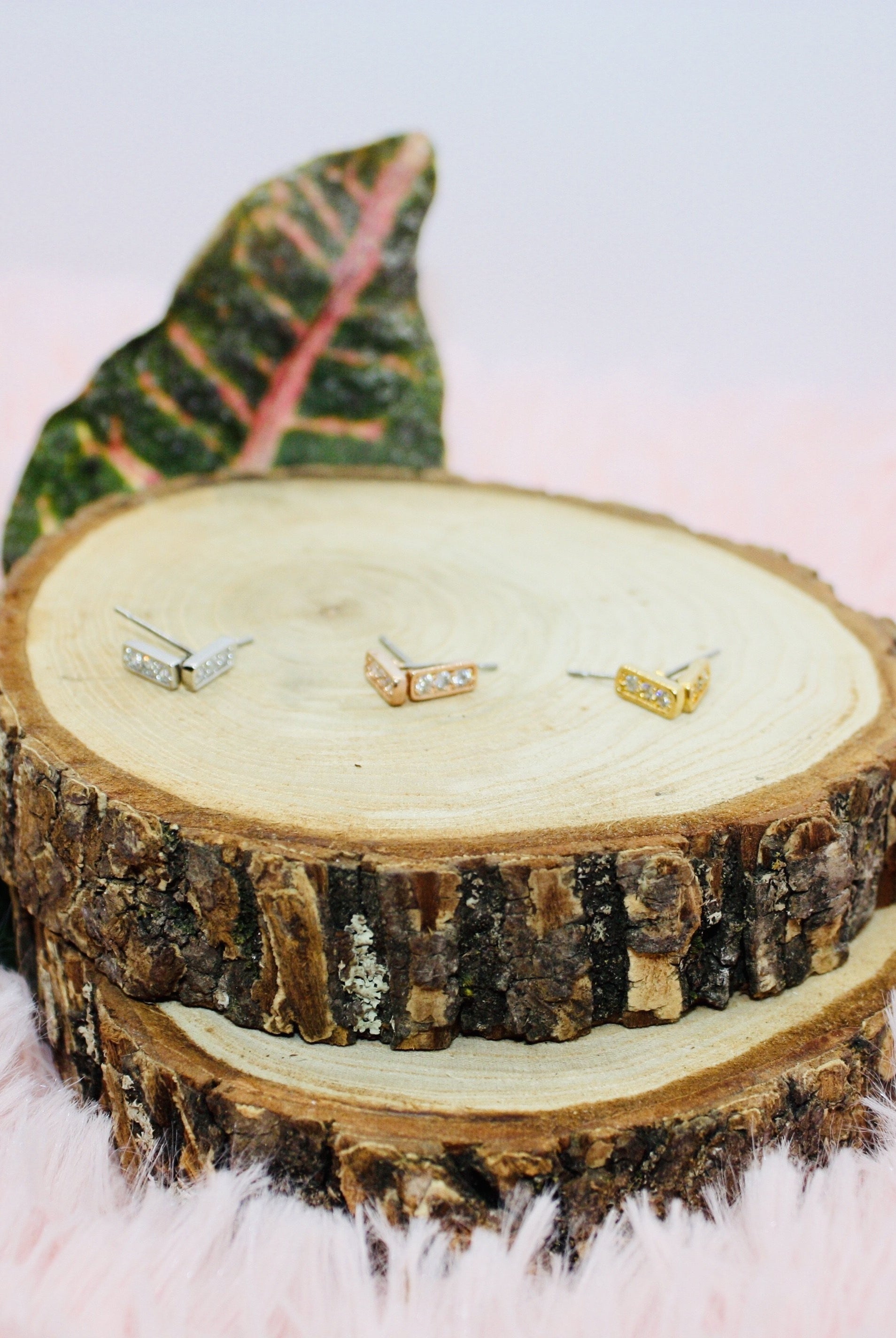 Jeweled Rectangle Earrings - Ivy Reina