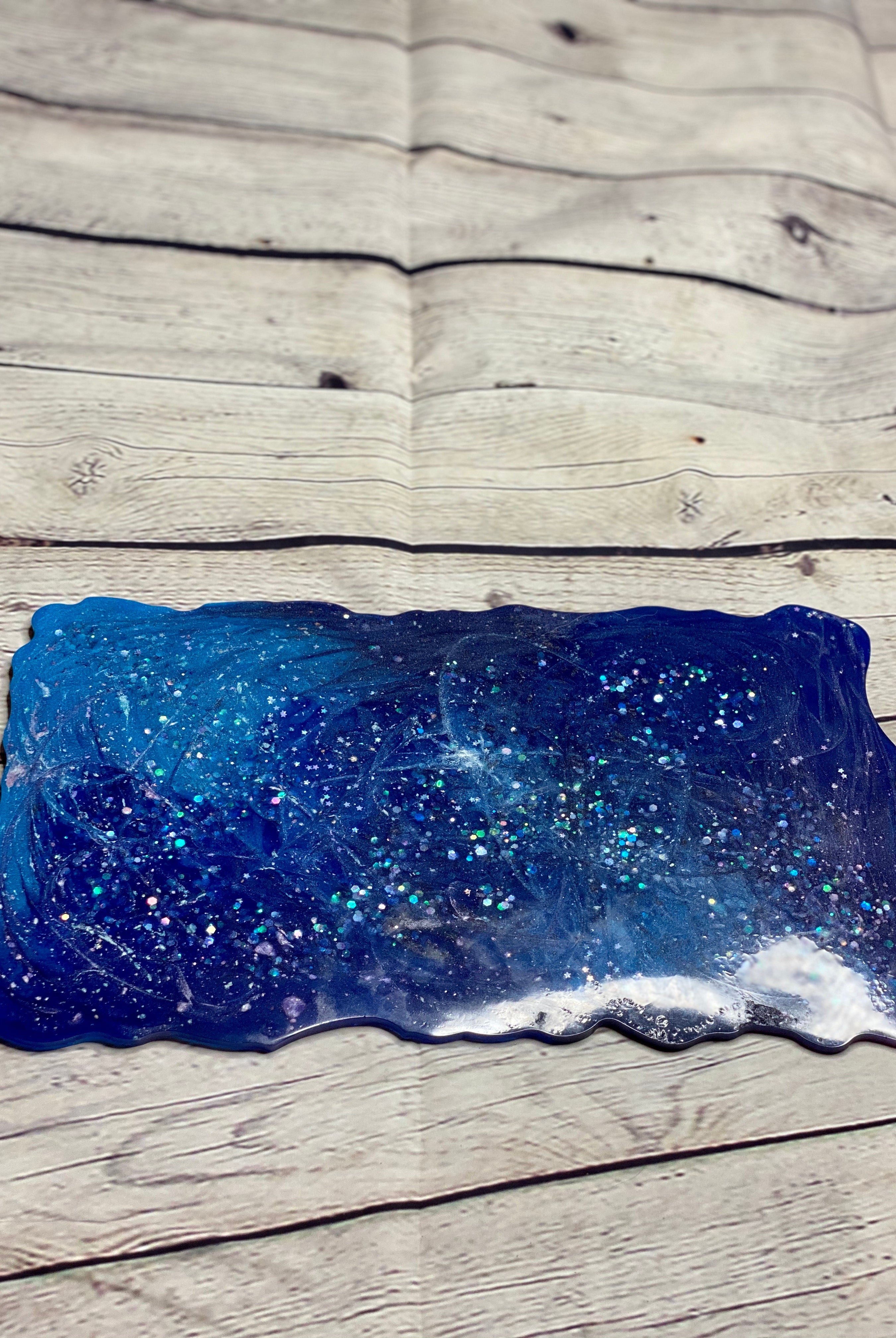 Midnight Blue Galaxy Vanity Tray Decorative Trays