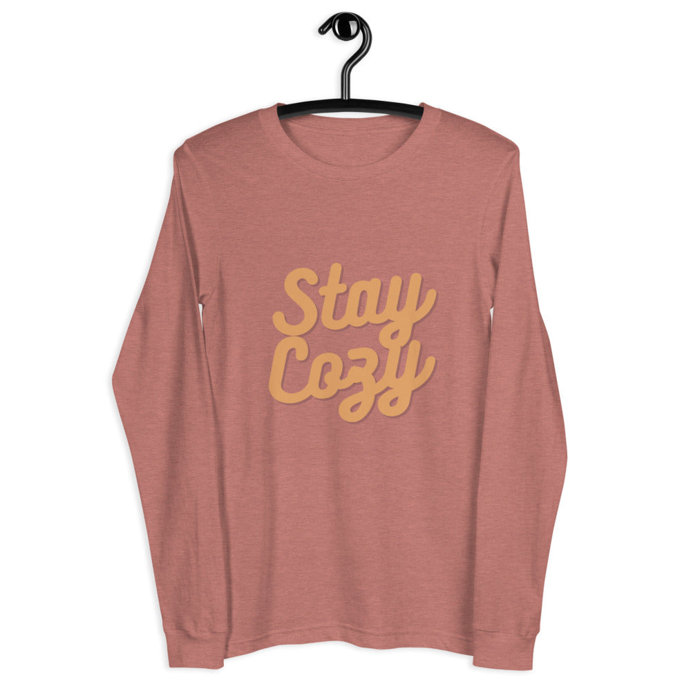 White Stay Cozy Long Sleeve Tee Long Sleeve Tops
