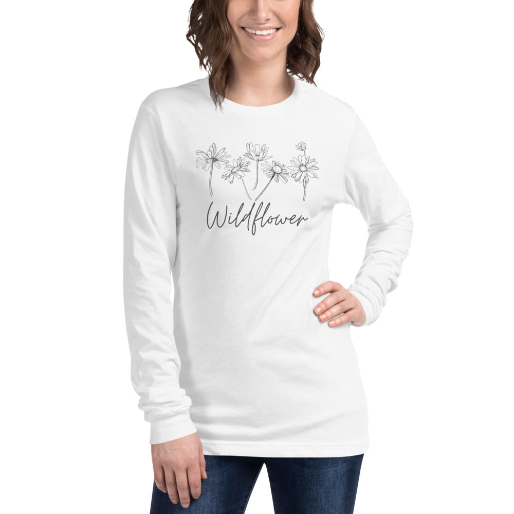 Lavender Wild Flower Long Sleeve Tee T-Shirts