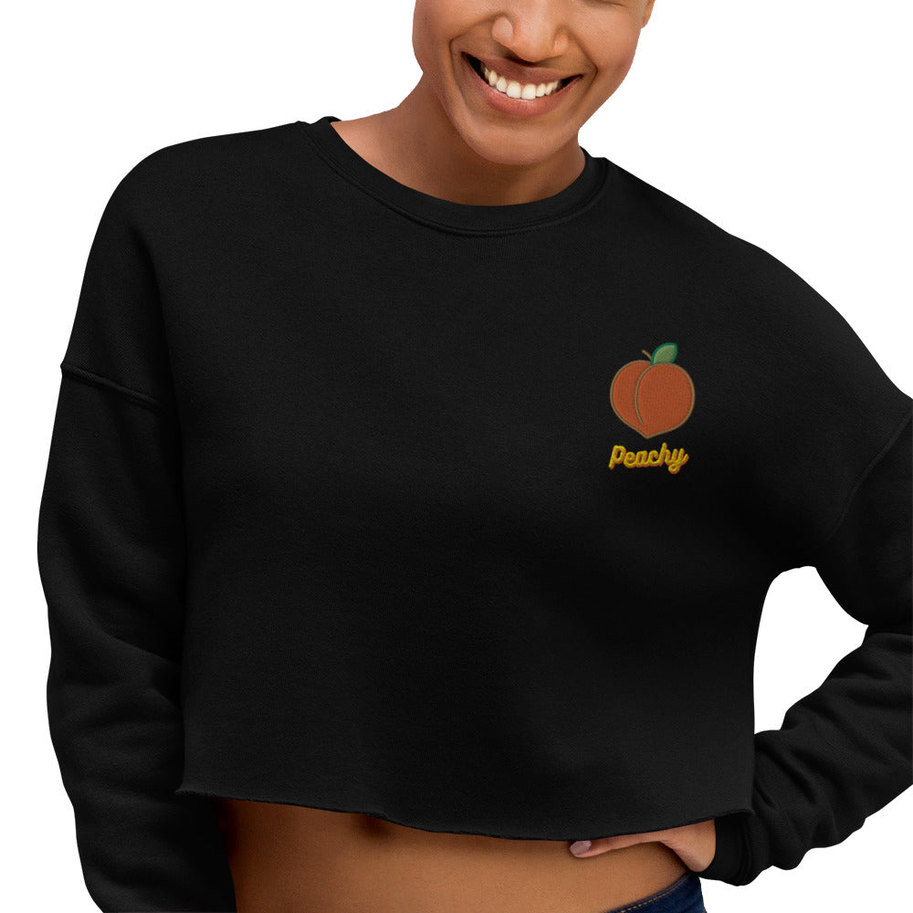 Black Peachy Crop Sweatshirt Shirts & Tops